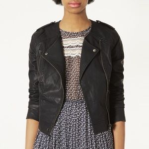 Topshop Mirabelle Faux Leather Moto Jacket
